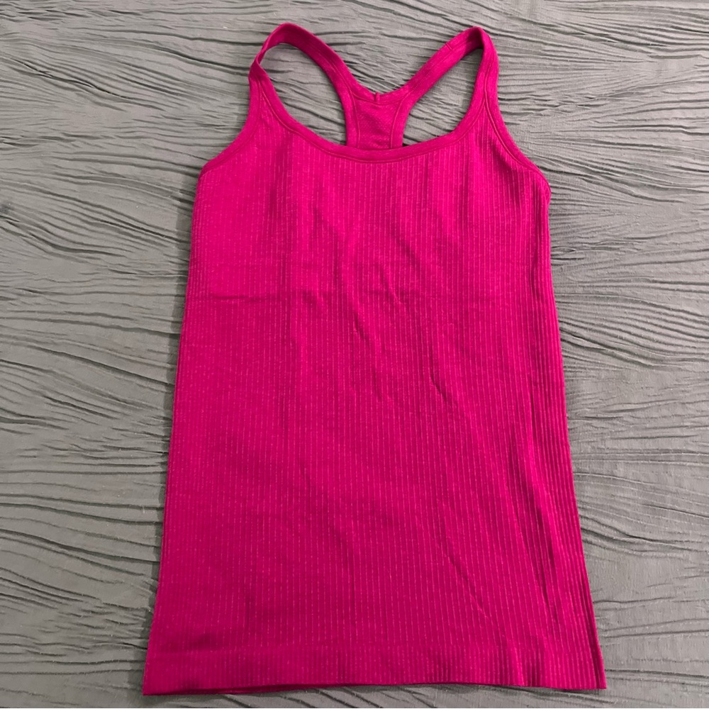 Lululemon Athletica Fuchsia Ribbed Tank Top